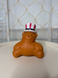 Squeeezy Bear with Americana hat